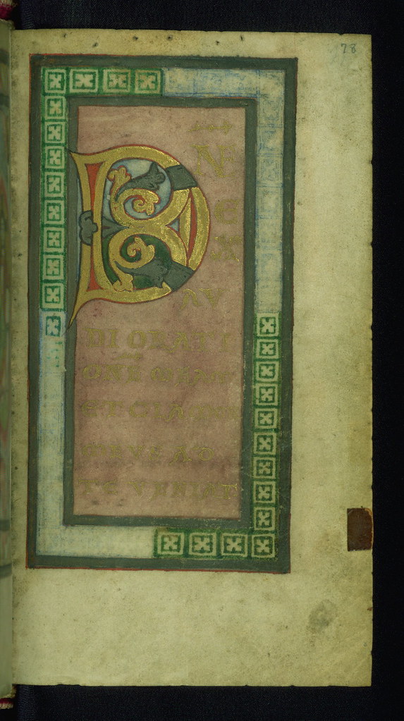 Helmarshausen Psalter, Initial D (Domine exaudi), Walters Manuscript W.10, fol. 78r