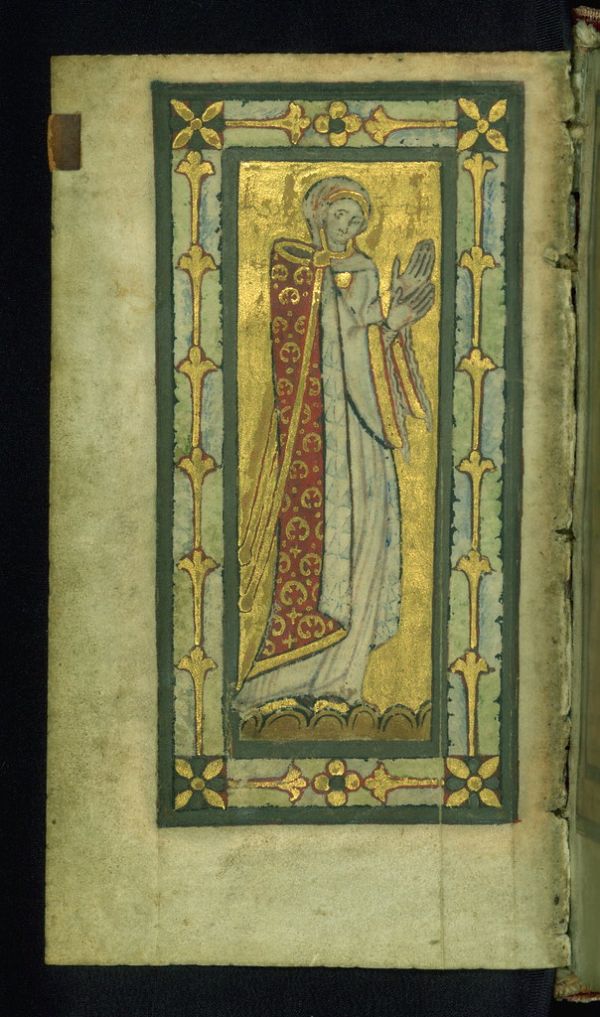 Helmarshausen Psalter, Noble lady at prayer, Walters Manuscript W.10, fol. 6v
