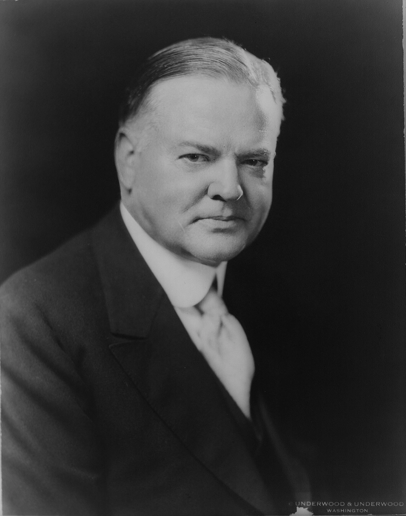 Herbert Hoover, head-and-shoulders portrait, facing