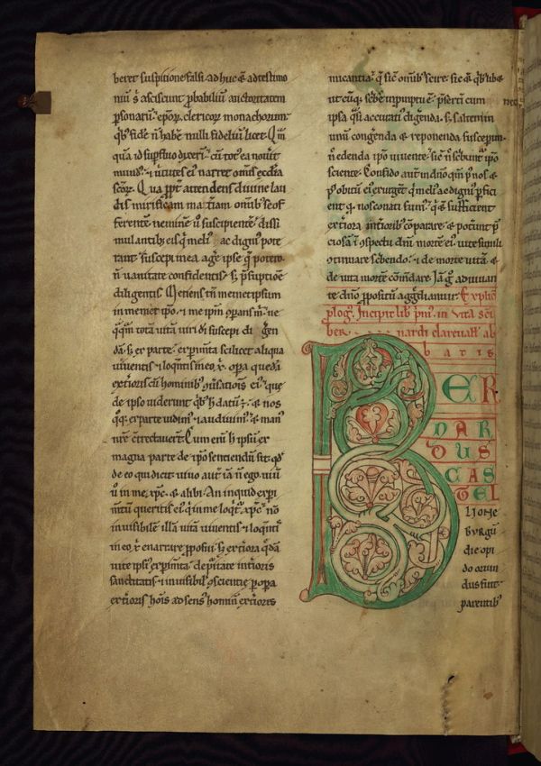 Illuminated Manuscript, Saints' Lives, Walters Art Museum Ms. W.71, fol. 1v