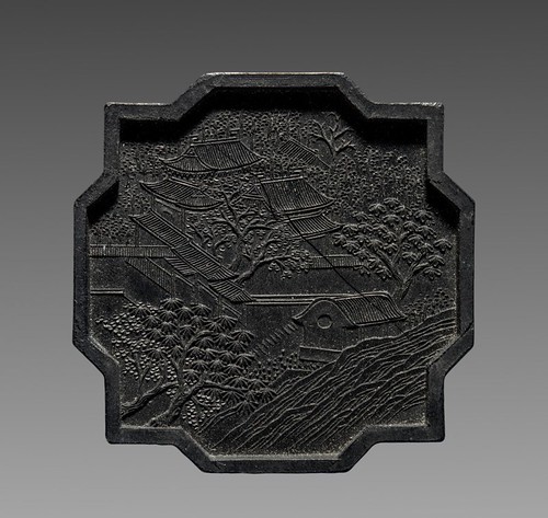 Ink Stick from an Imperially Commissioned Set of Ink Stick with Images and Poems of Famous West Lake Sites 1780–94