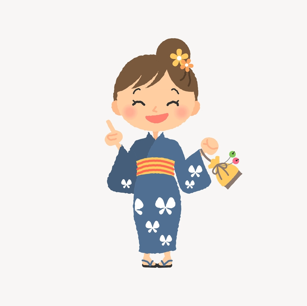 Japanese girl clipart, cartoon character