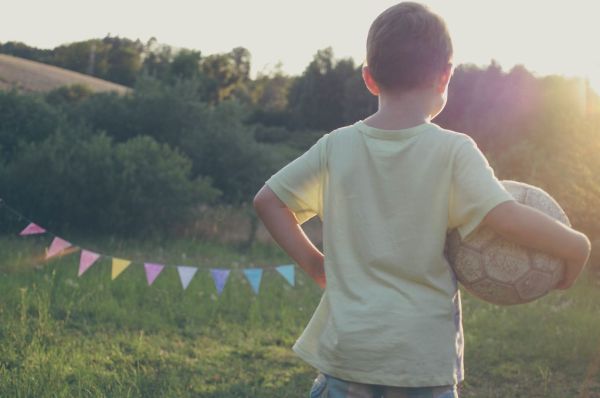 Kid Playing football