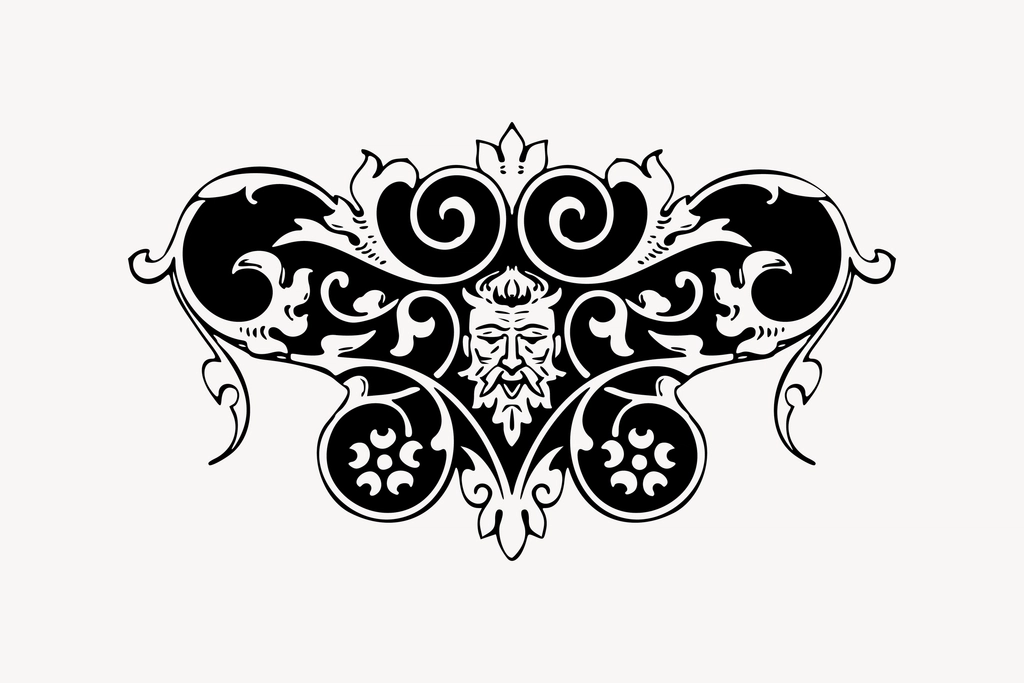 King ornament clipart, drawing illustration