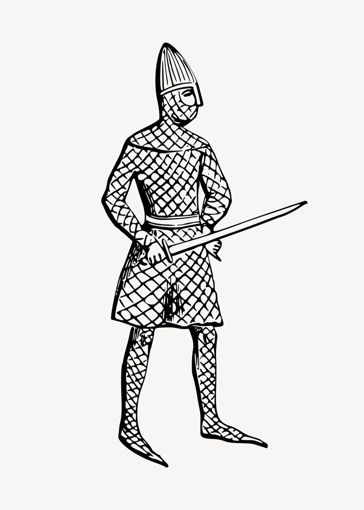 Knight sword clipart, drawing illustration