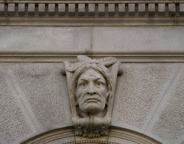 Library of Congress Keystone Portrait: Lakota Che-ta-wau-kou-va-ma-ni, 'The Hawk That Hunts Walking' or Lakota Chief Ito-na-gaju, 'Rain In The Face'? (Washington, DC)