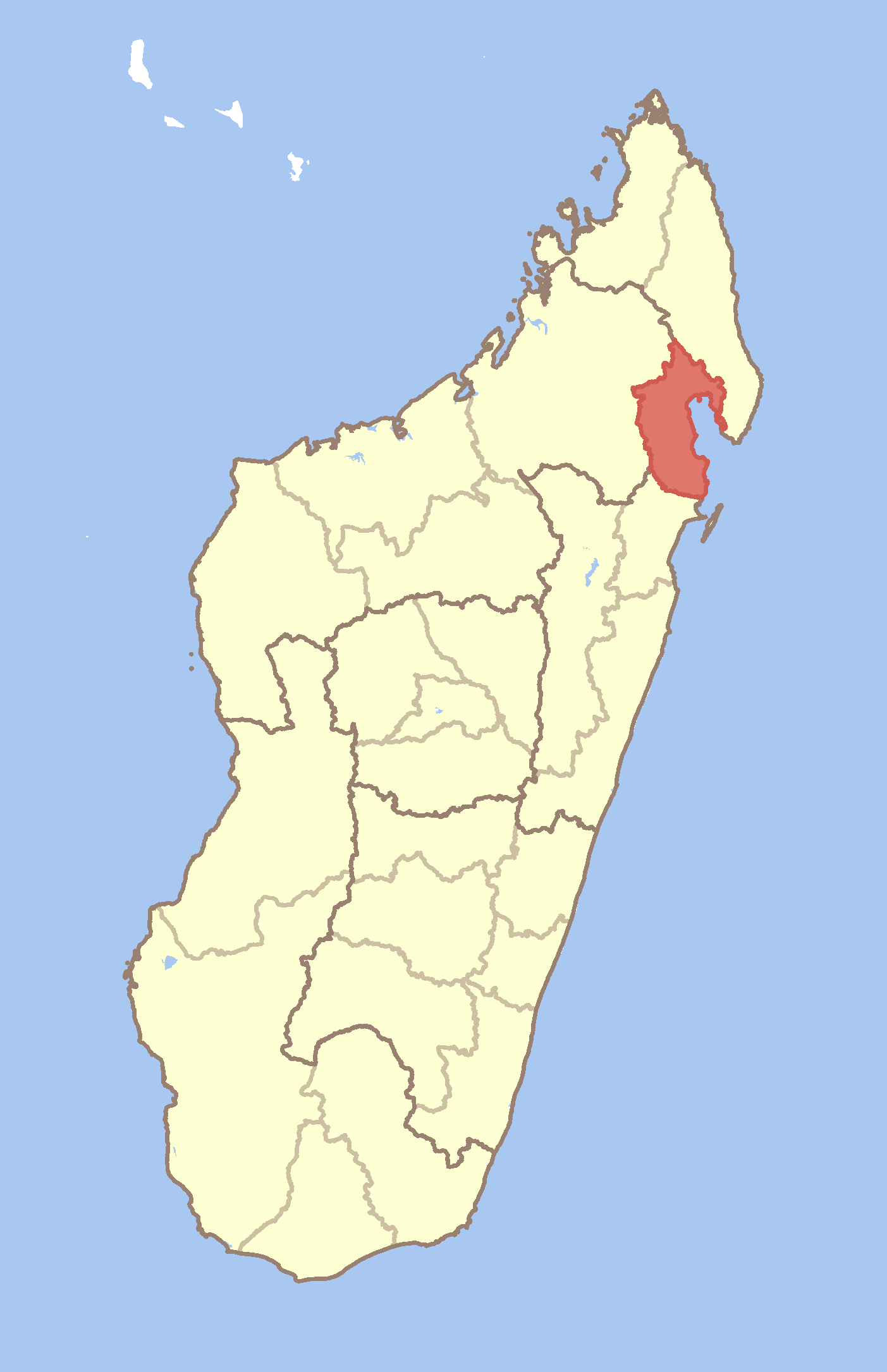 Madagascar - Ambatosoa region locator map