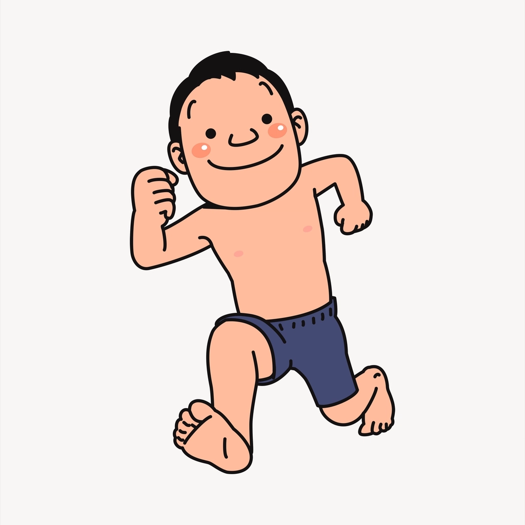 Man clipart, cartoon character illustration