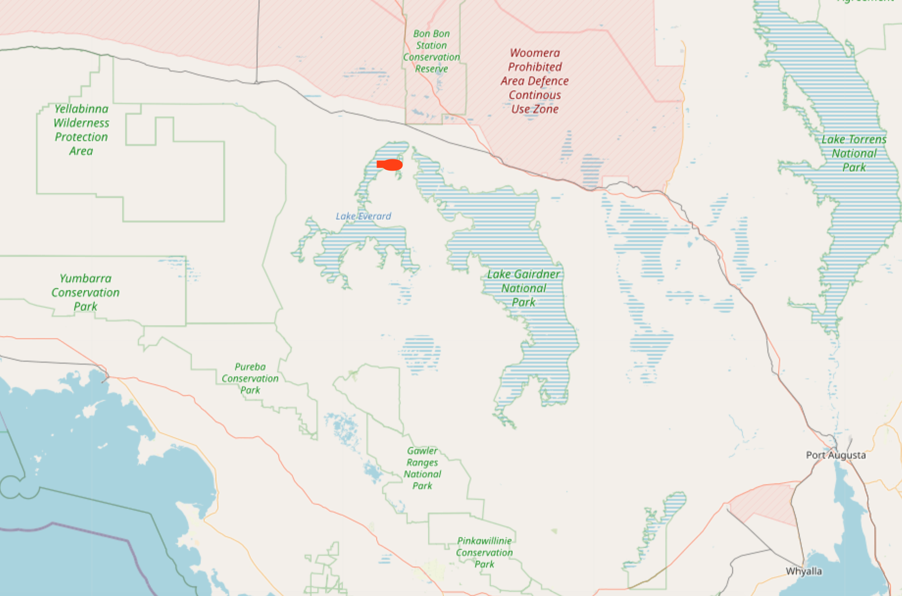 Map location of Rivacindela hudsoni sighting