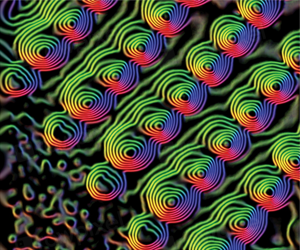 Map showing magnetic flux lines