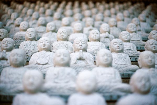 Meditating Monk Statues