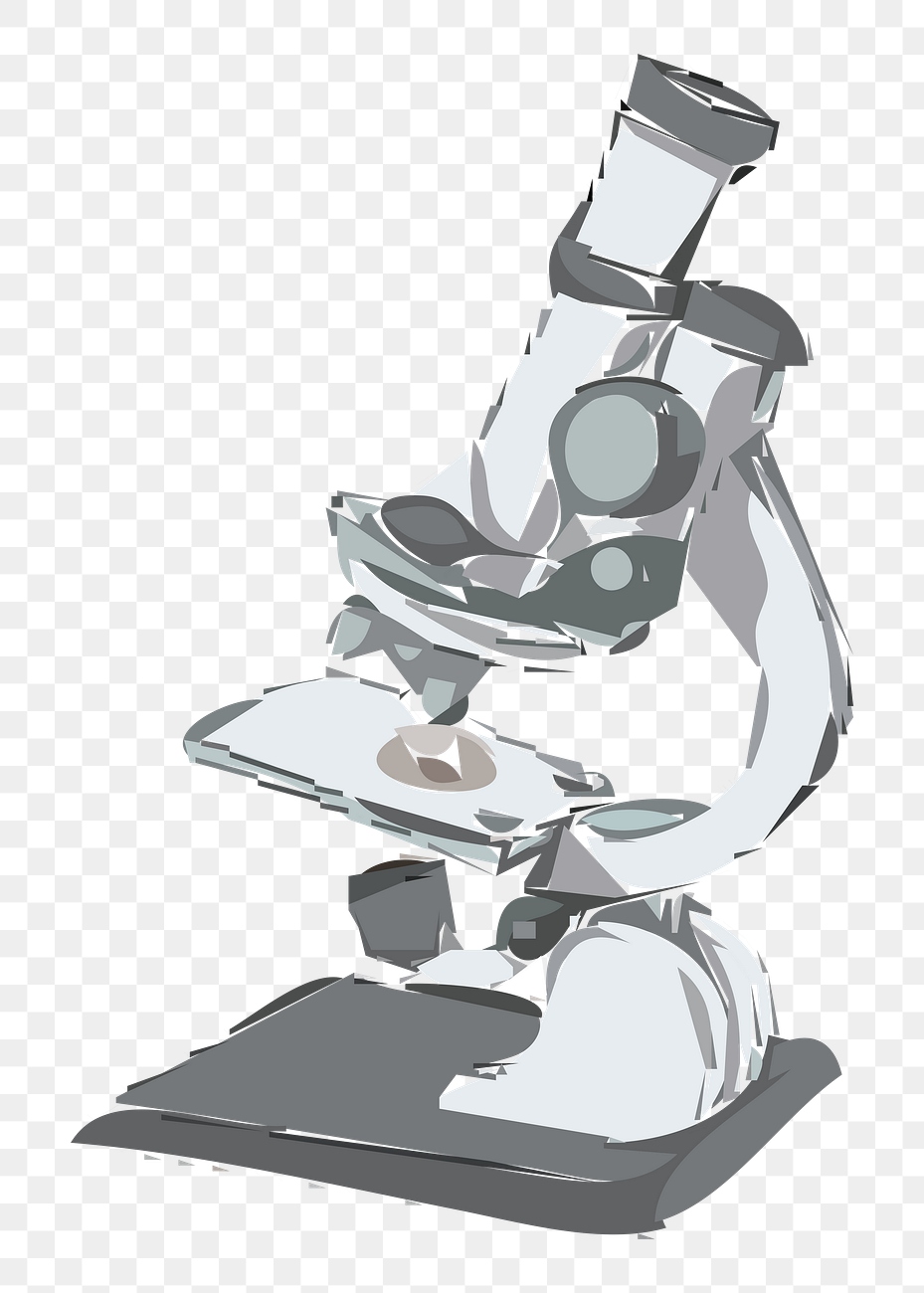 Microscope png sticker, science equipment