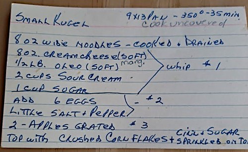 Mom's Kugel Recipe