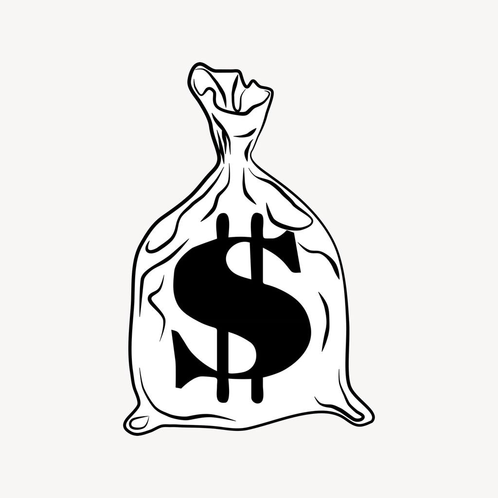 Money bag clipart, drawing illustration