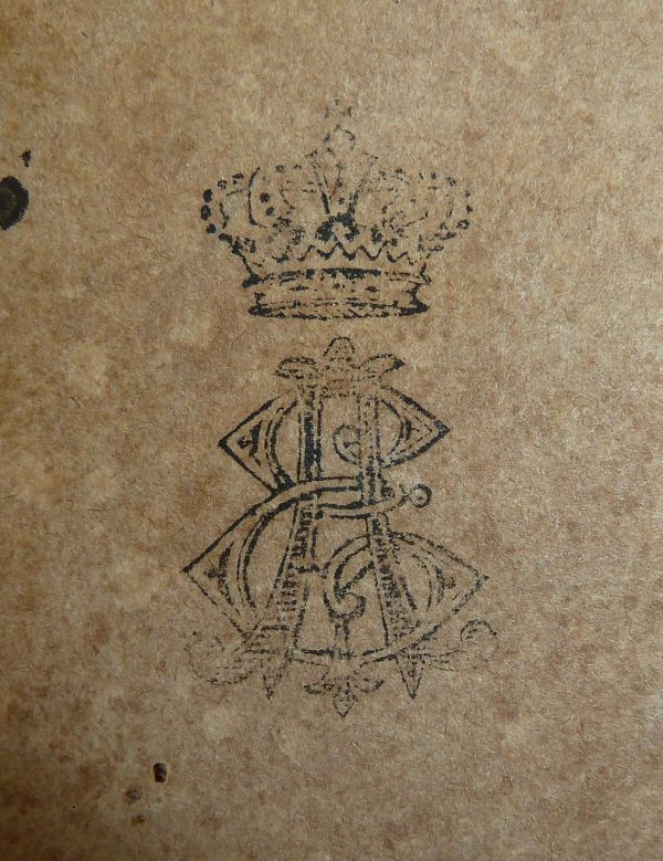 Monogram stamp of Ernst August, Duke of Brunswick-Lüneburg (1845-1923)