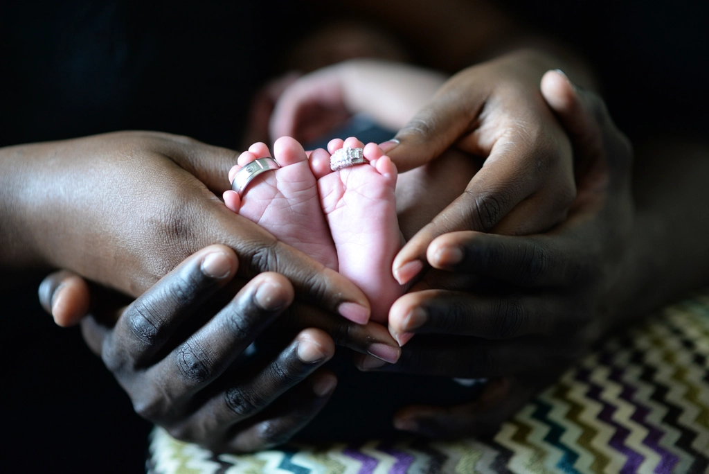 Mother, father newborn