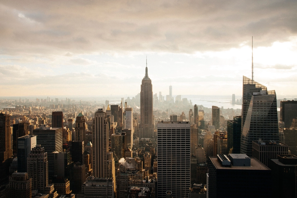 New York City skyline facing