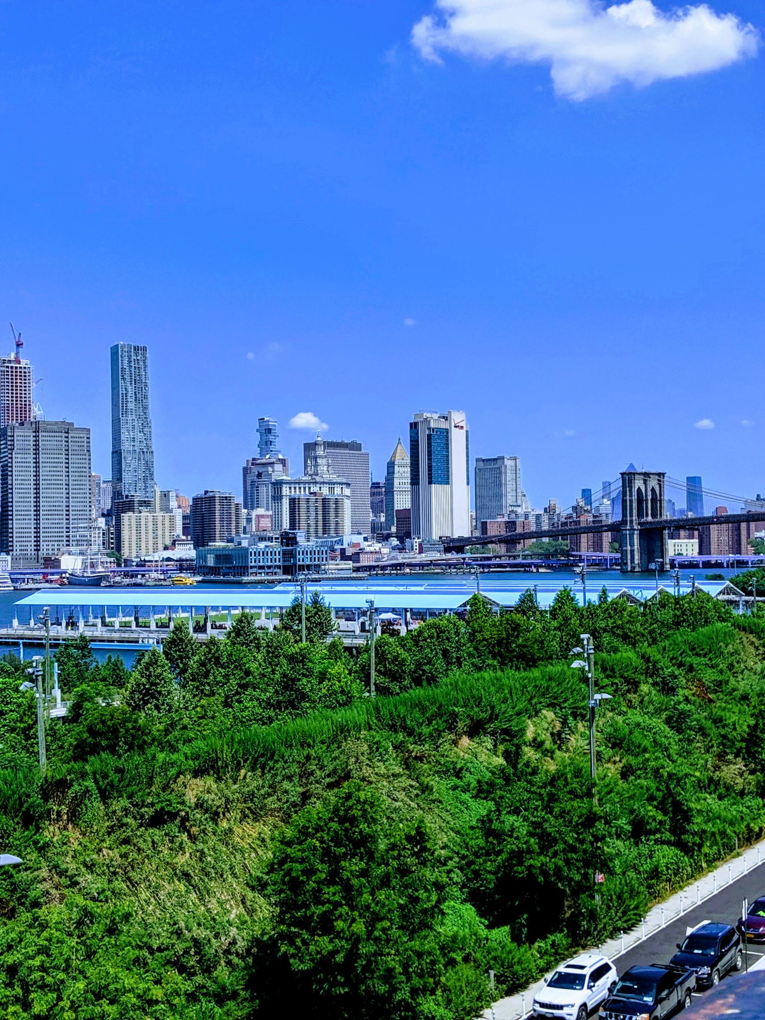 New York City skyline, seen from Brooklyn.
