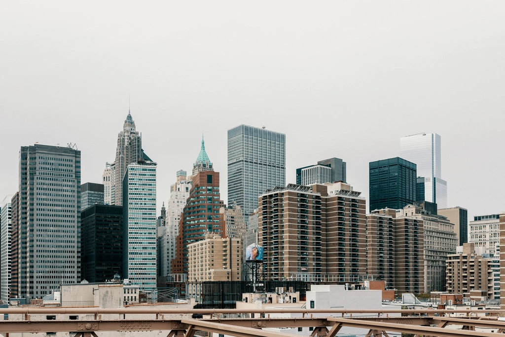 New York City skyline white