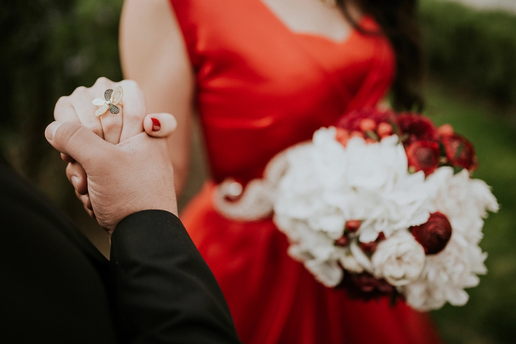 Newlyweds flower bouquet