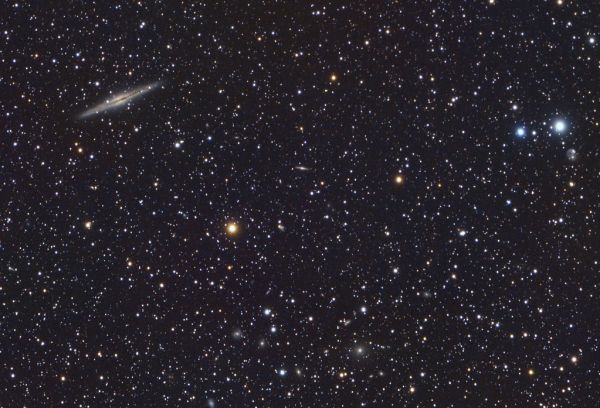 NGC891 and Abell 347 galaxy cluster. DSLR Image