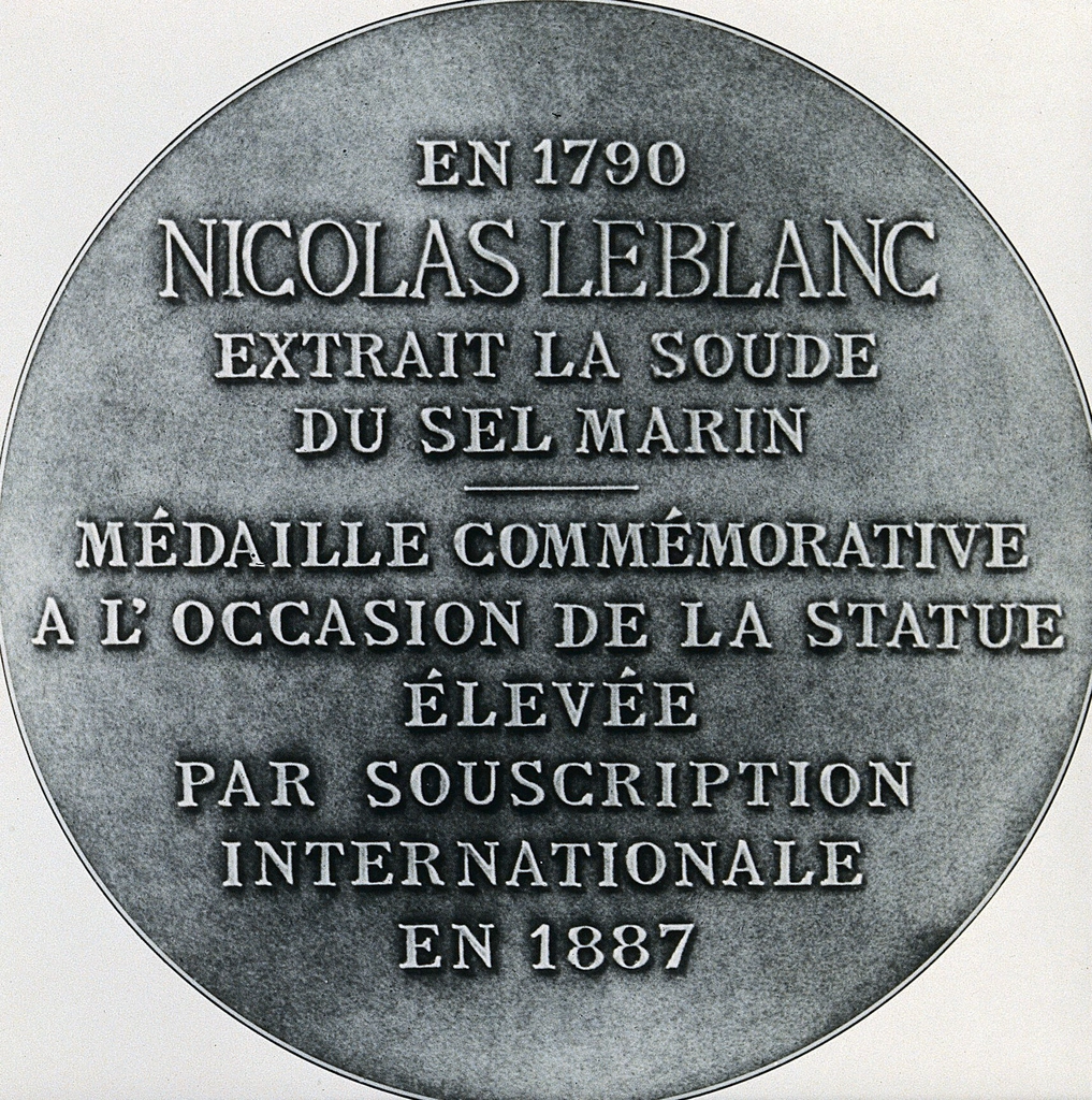 Nicolas Leblanc. Photograph medallion (reverse)