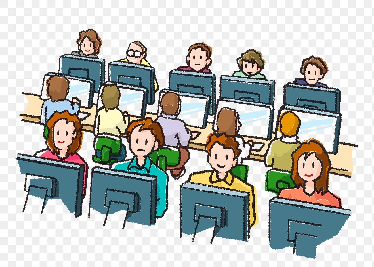 Office workers png sticker, job