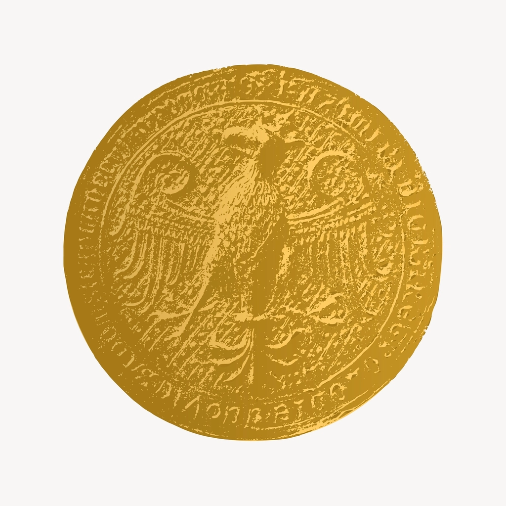 Old Coin clipart, drawing illustration