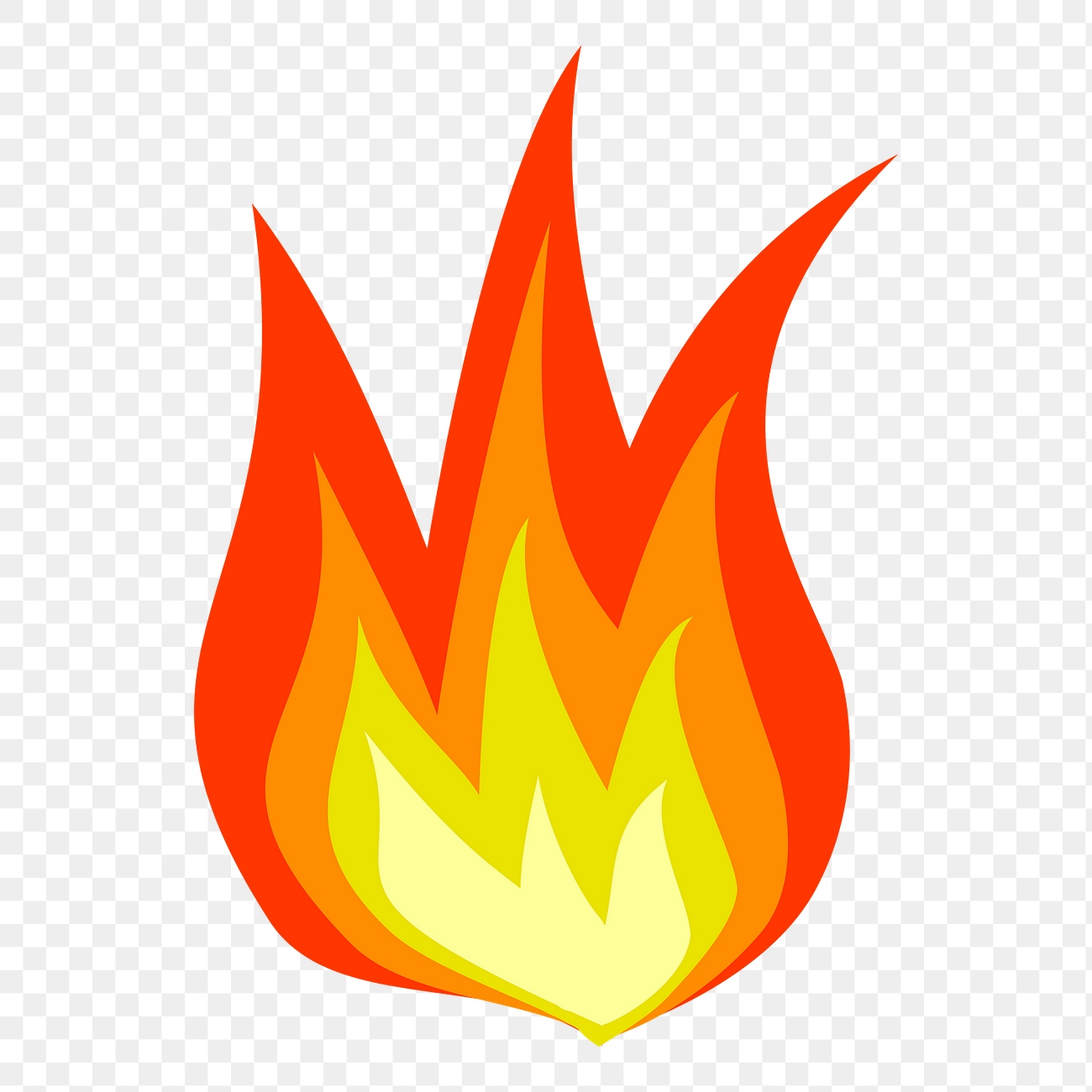 Orange flame png sticker, icon