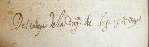 Ownership inscription of the Jesuit college in Seo de Urgel (Spain)