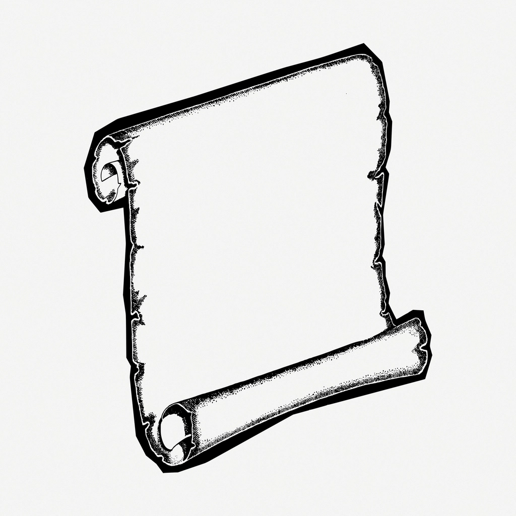 Paper line art clipart, vintage