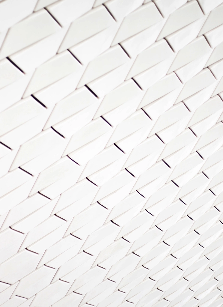 pattern white geometric shapes facade