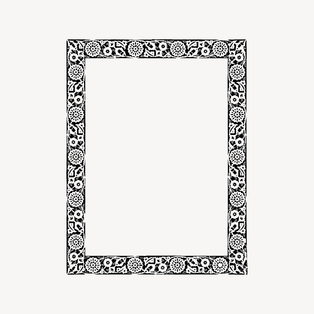 Persian frame clipart, drawing illustration