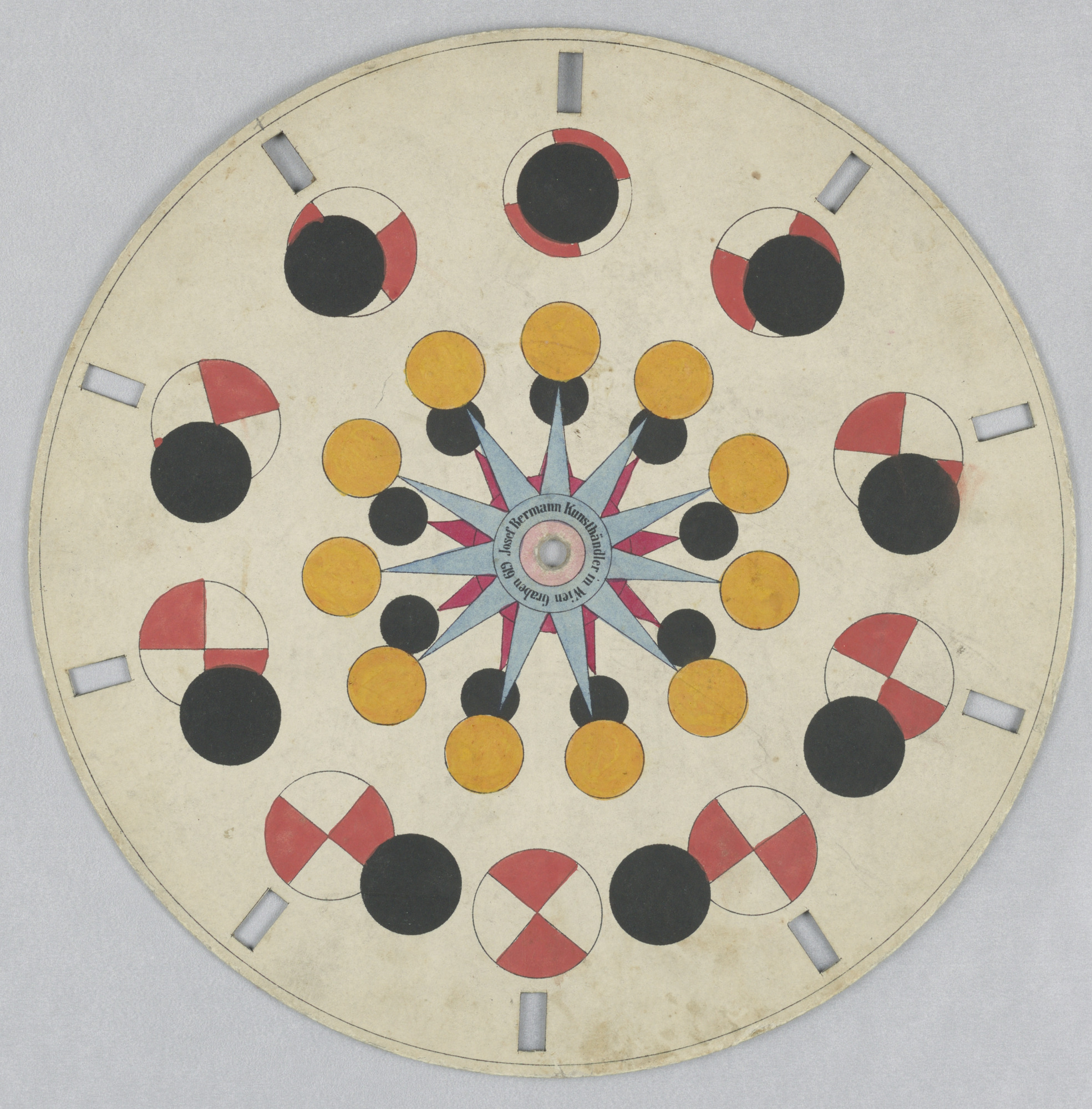 Phenakistoscope Disc with Geometric Shapes