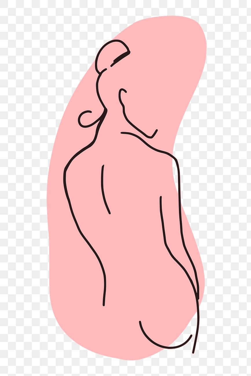 PNG feminine line art sticker