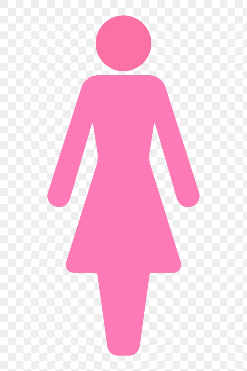 Png pink woman sticker, transparent