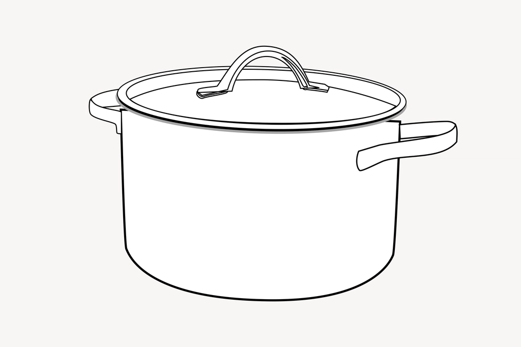 Pot clipart, drawing illustration psd