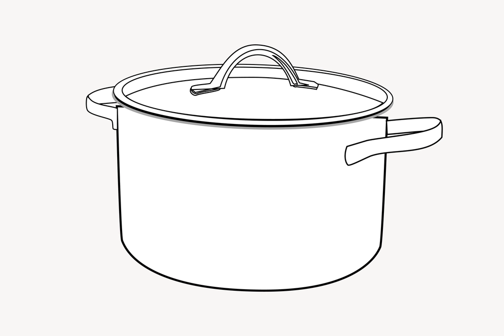 Pot clipart, drawing illustration vector