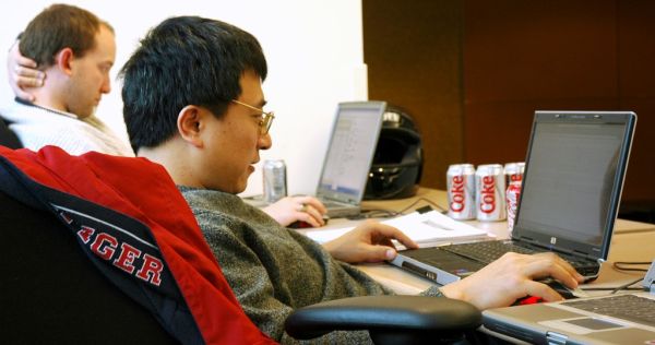 Programmers at Microsoft in Redmond Washington USA