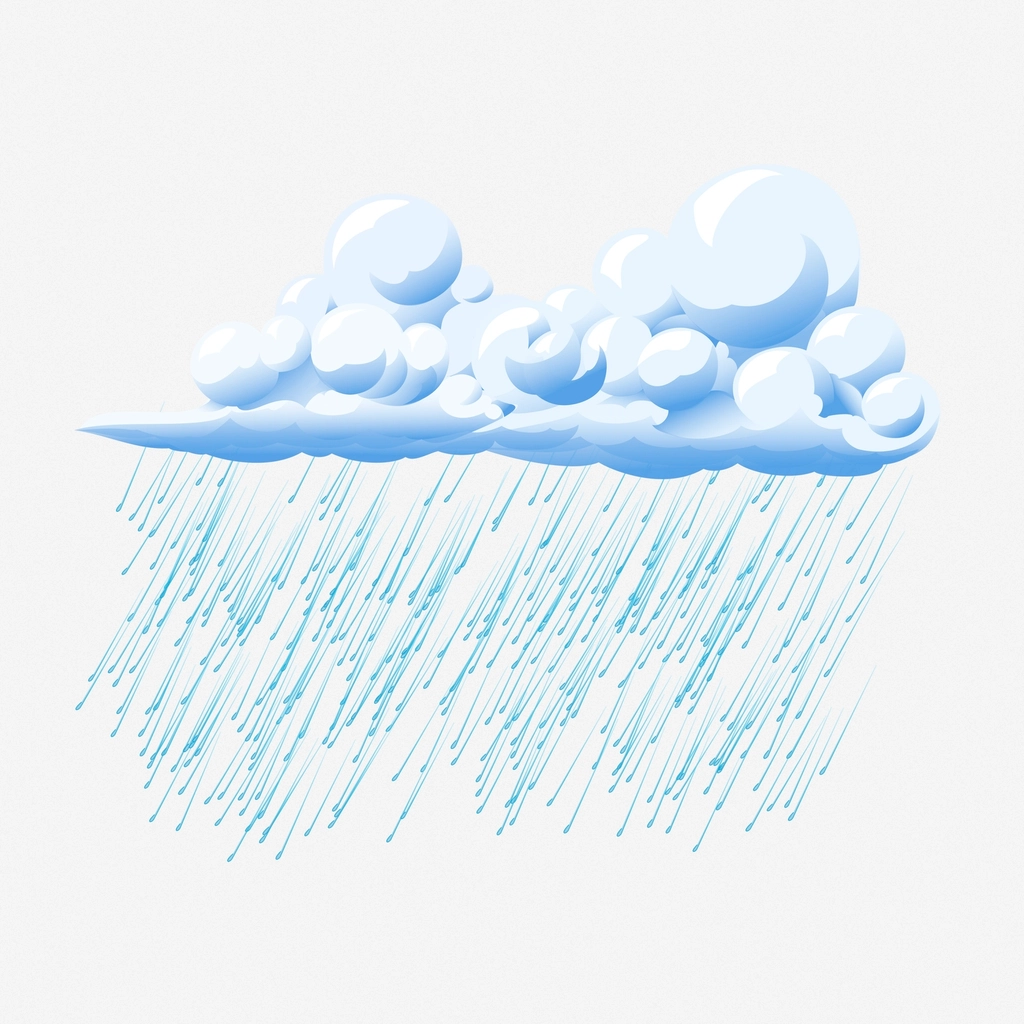 Rain cloud hand drawn illustration