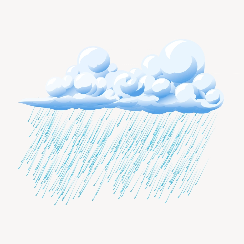Rain cloud hand drawn, illustration