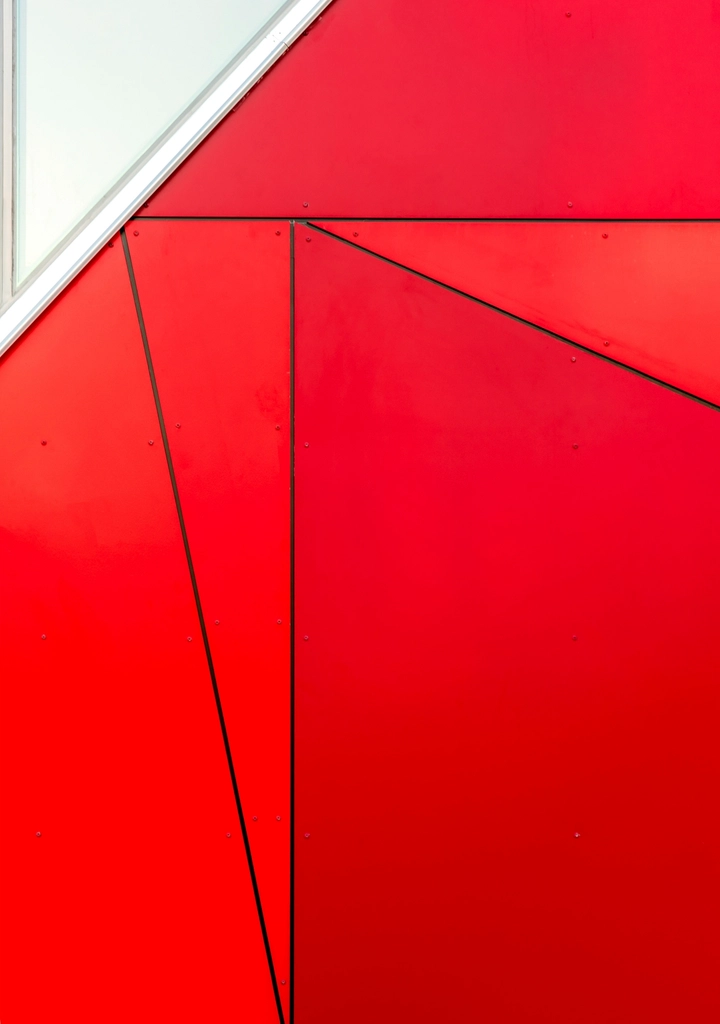 Red artistic wall surface Canadian