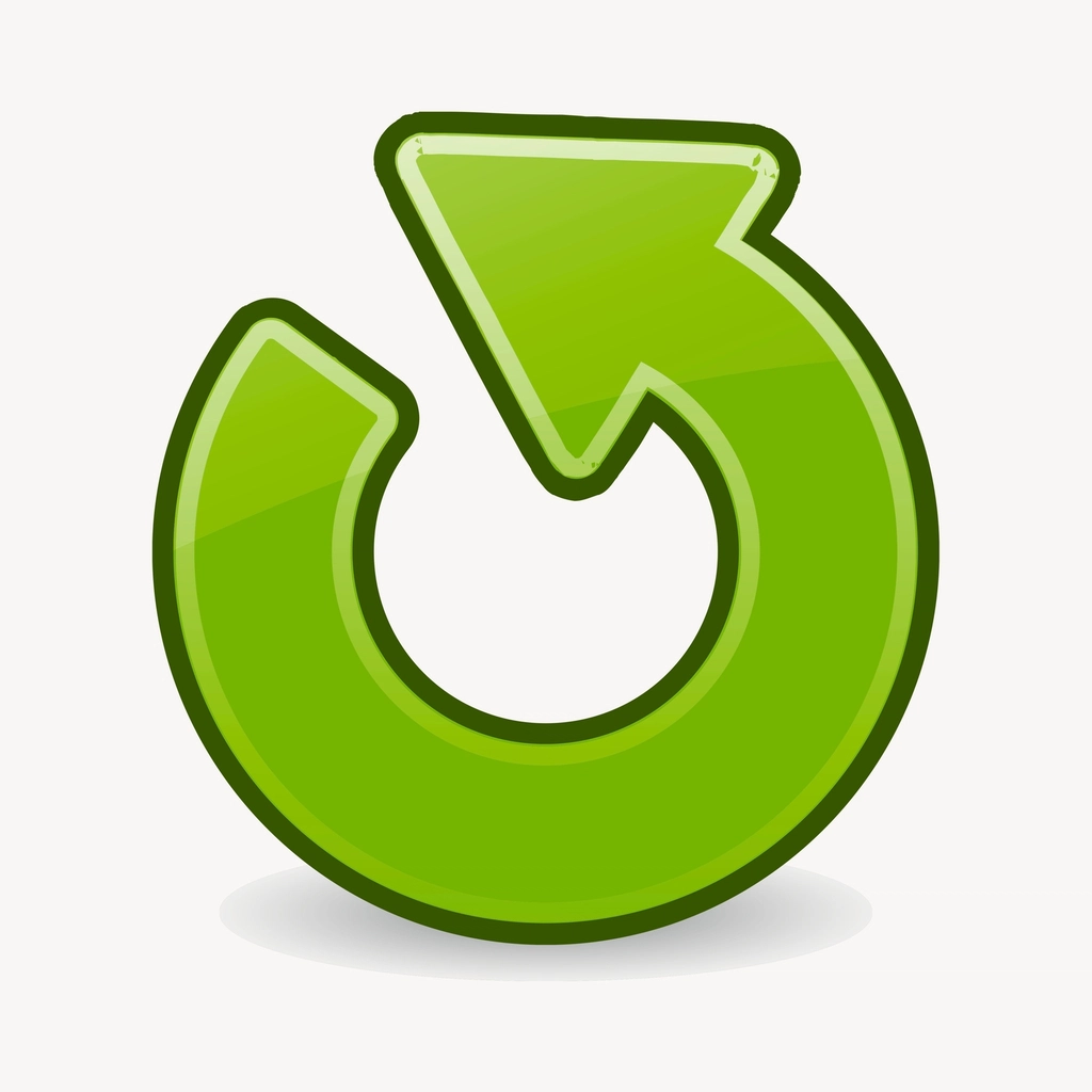Refresh icon clipart illustration psd