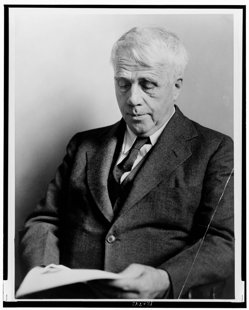 Robert Frost, half-length portrait, facing