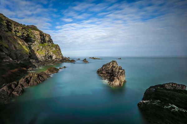 Rocks on island