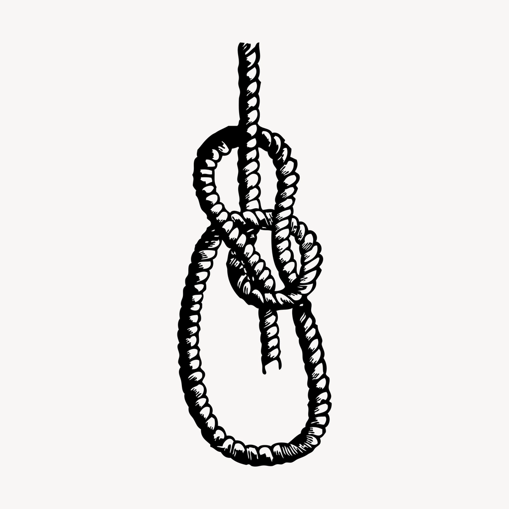 Rope hand drawn clipart, bowline