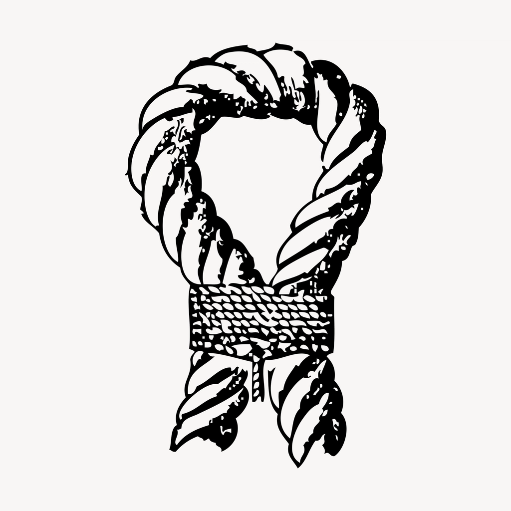 Rope hand drawn clipart, marine
