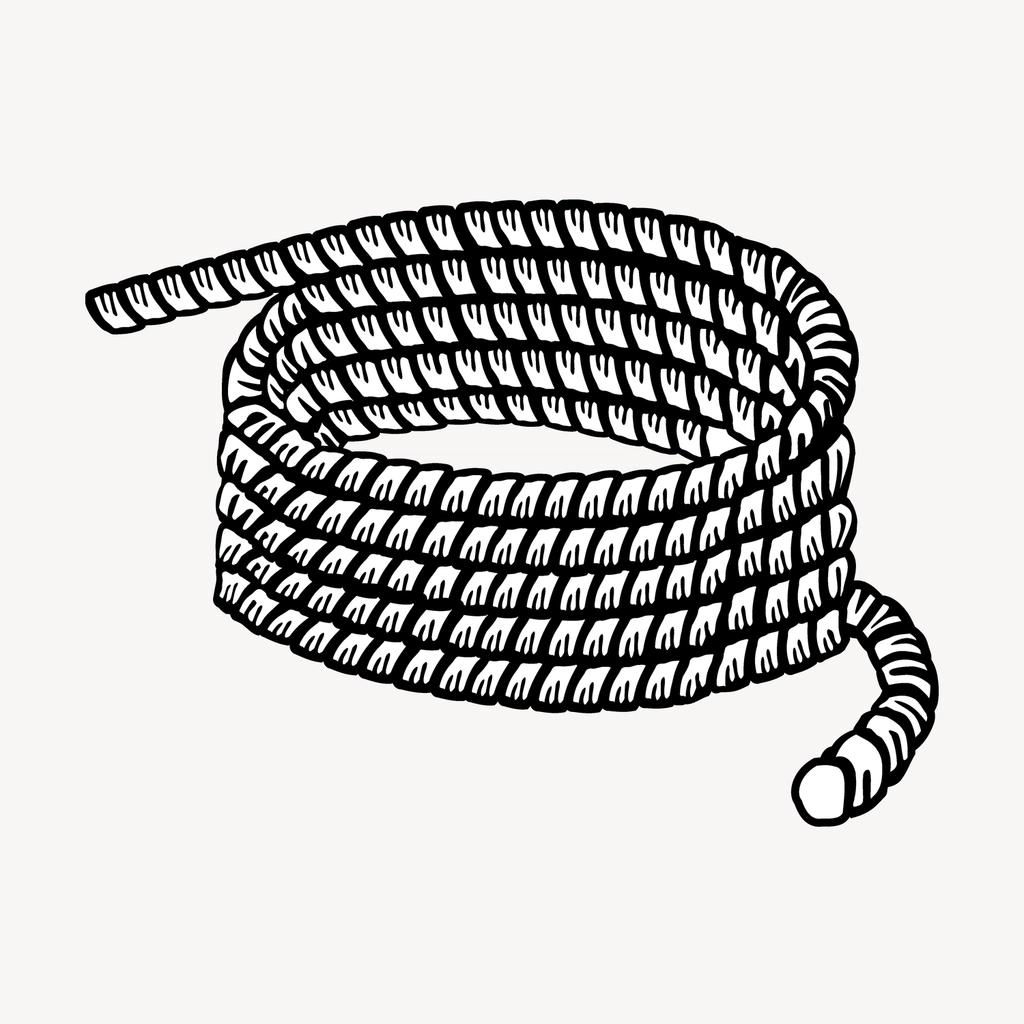 Rope line art illustration
