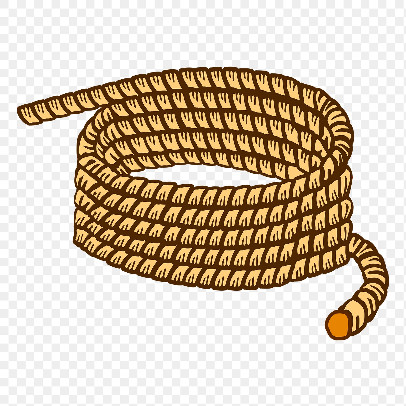 Rope line art png sticker