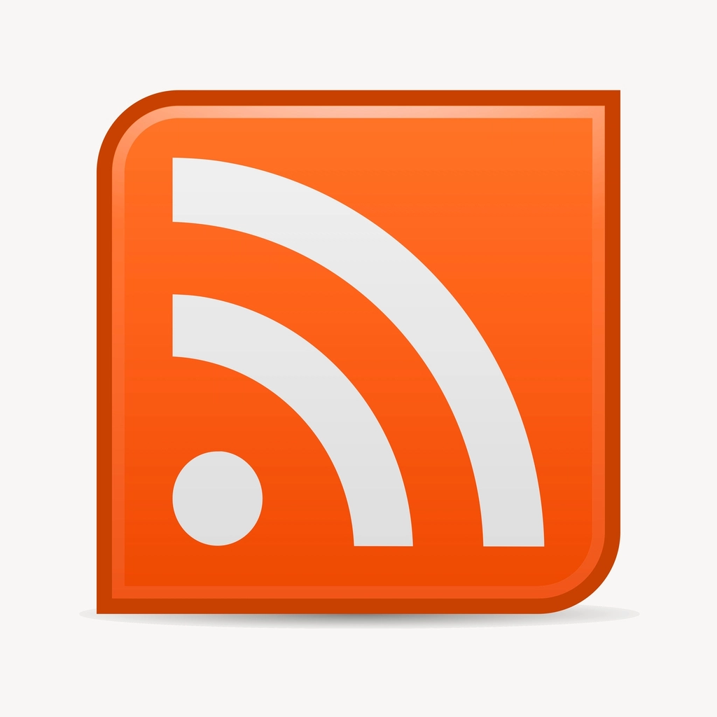 RSS feed clipart, icon illustration